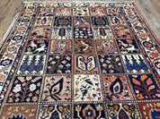 Antique Persian Bakhtiari Rug circa 1920s, Kheshti Panel Design, Wool, Hand-Knotted, 5'3" x 10'