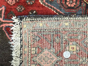 Antique Persian Tribal Rug 5x7, Geometric Wool Carpet, Kurdish Senneh Rug