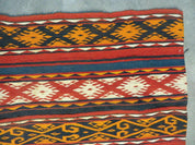 6' X 10' Antique 1930 Turkish Jajim Kilim Handmade Flat Weave Wool Rug Veg Dye