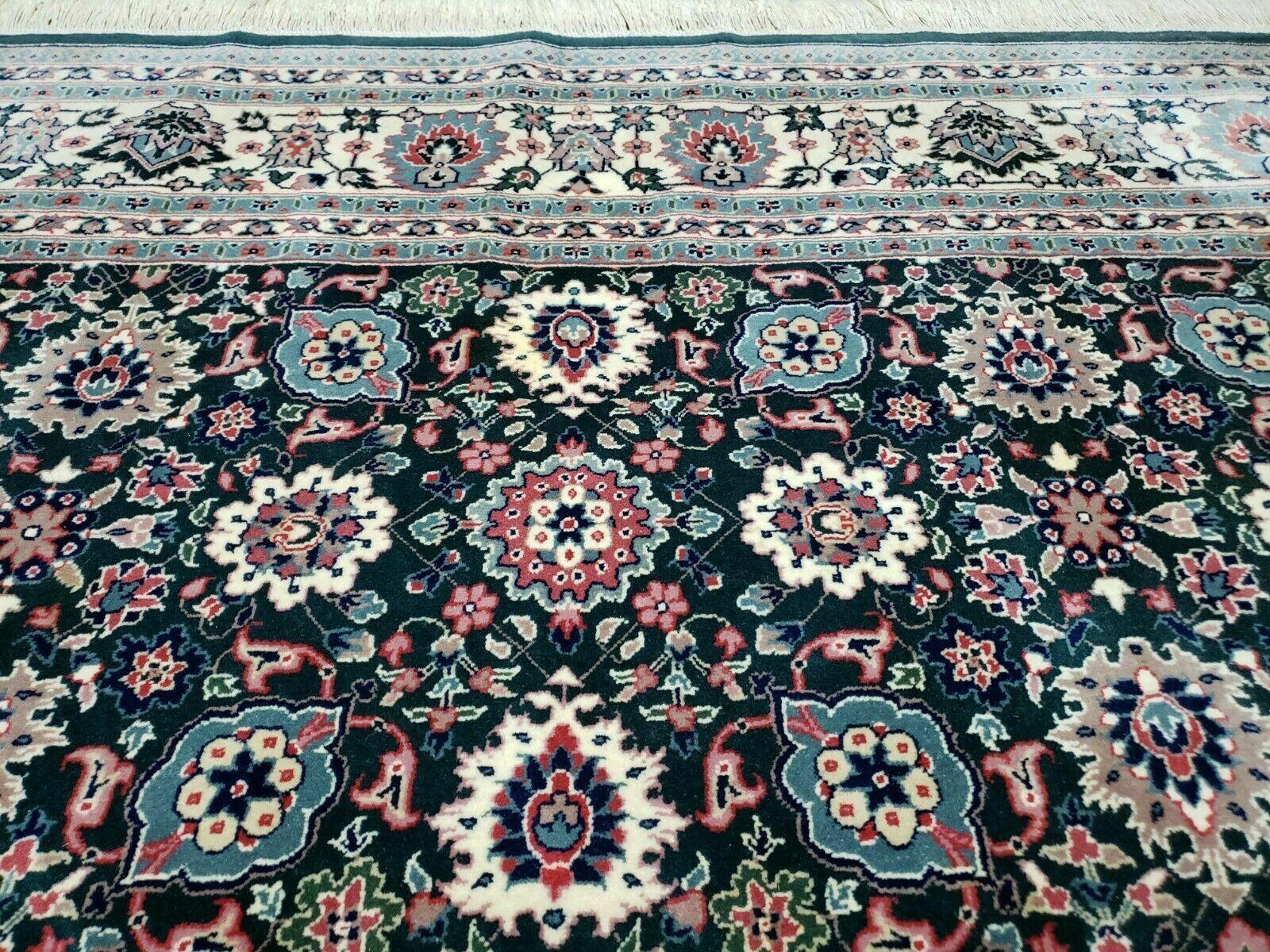 8' X 10' Handmade Indian Oriental Wool Rug Carpet Organic Dye Forest Green Nice