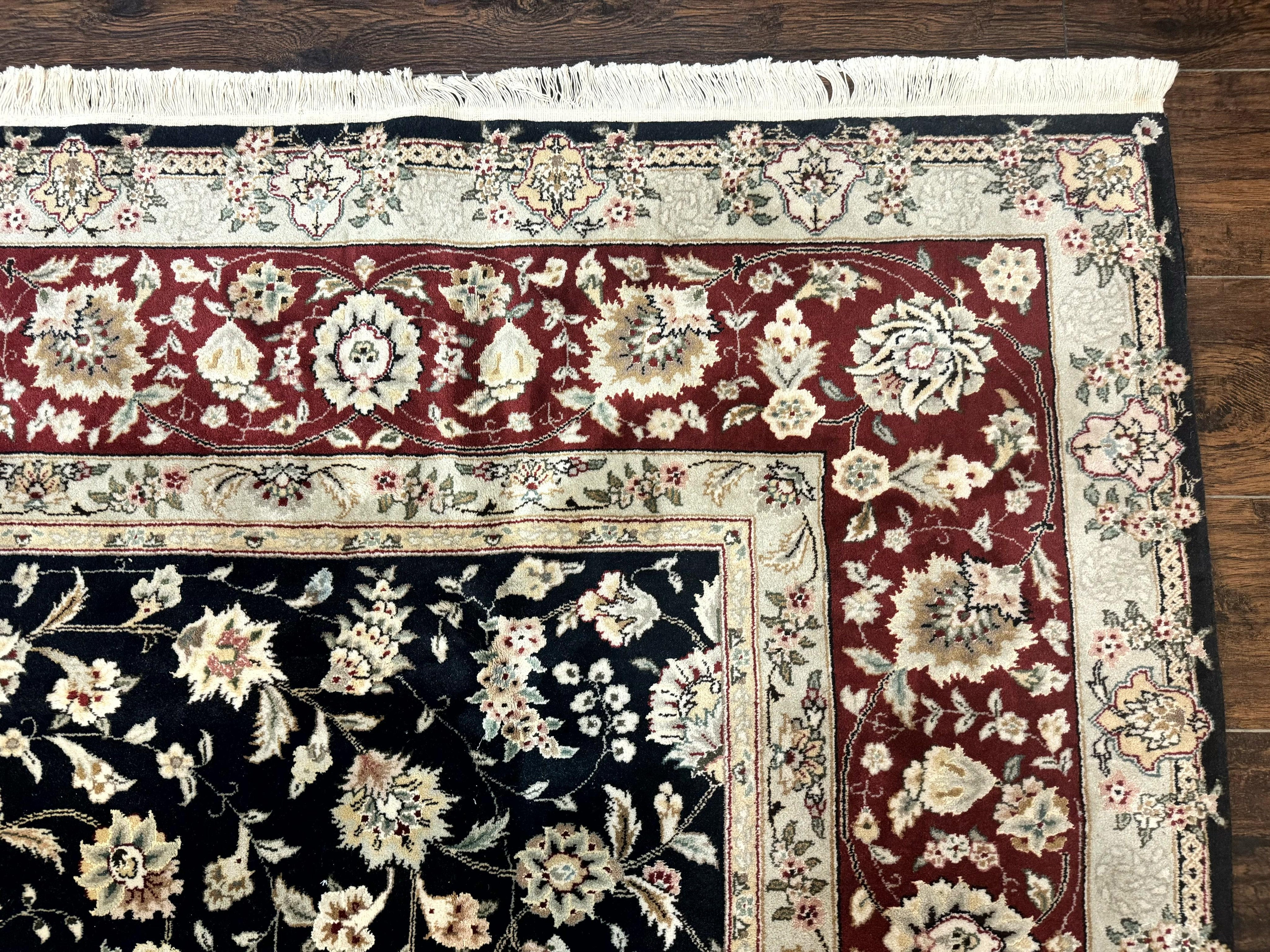 Black Pak Persian Rug 8x10, Floral Allover