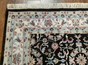 6' X 9' Handmade Indian Agra Wool Rug Carpet Vegetable Dyes Black