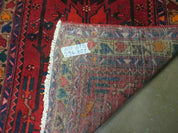Antique Persian Hamadan Runner 3.4 x 9.7 -  Wool, Red and Navy Blue