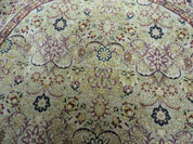 6' Handmade Fine Indian Wool Rug Carpet Round Silk Accent Beauty