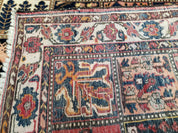 Antique Persian Bakhtiari Rug circa 1920s, Kheshti Panel Design, Wool, Hand-Knotted, 5'3" x 10'