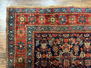 Antique Persian Tribal Rug 4x6, Kurdish Rug
