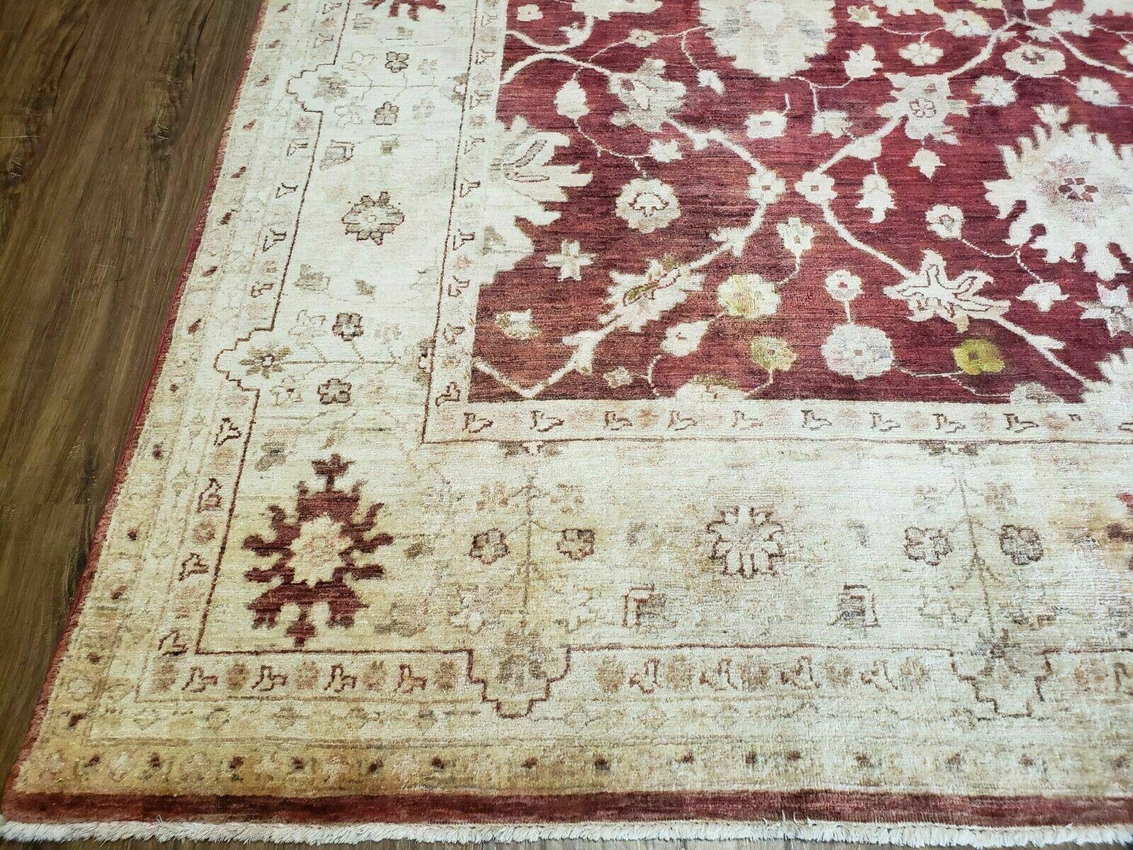 8' X 10' Handmade Peshawar Floral Oriental Wool Rug Hand Knotted Carpet Nice