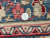 Persian Sarouk Runner Rug 2.4 x 21, Handmade Wool Floral Runner Rug for Hallway, 21ft Runner, Ivory