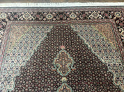Sino Persian Rug 6x9, Herati Very Fine 400 KPSI, Black