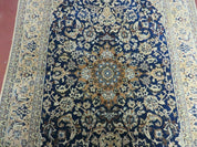 4' X 6' Handmade Ultra Fine India Floral Oriental Wool Silk Rug Hand Knotted