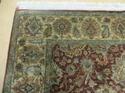 6' X 9' Handmade India Floral Oriental Wool Rug Carpet Tea Wash Red Hand Knotted