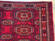 Antique Turkoman Salor Rug, Turkoman Textile, Fine 400 KPSI, Red, Persian Tribal Rug