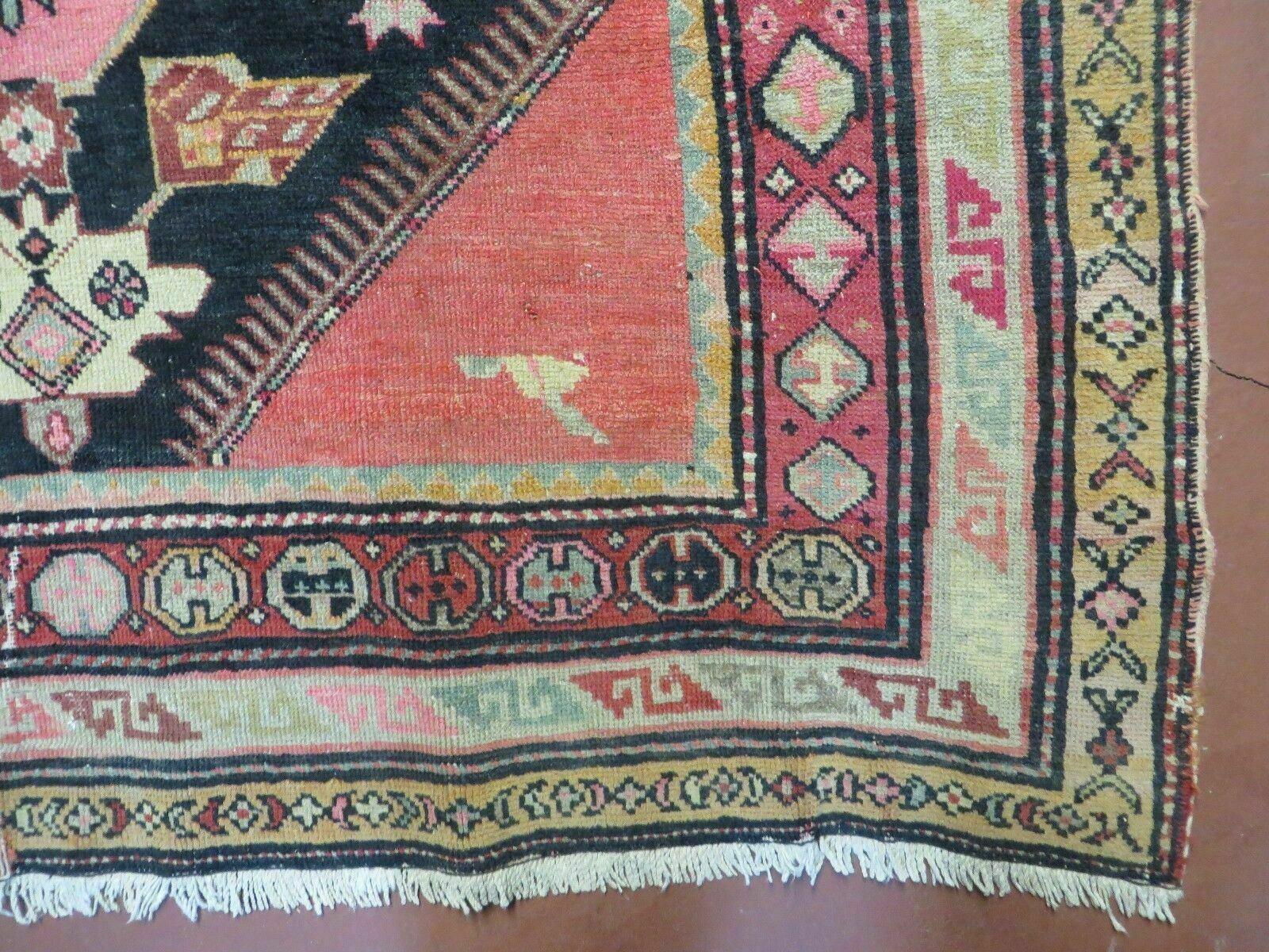 5' X 9' Antique Karabagh Caucasian Rug Handmade Wool Carpet Organic Dyes Nice