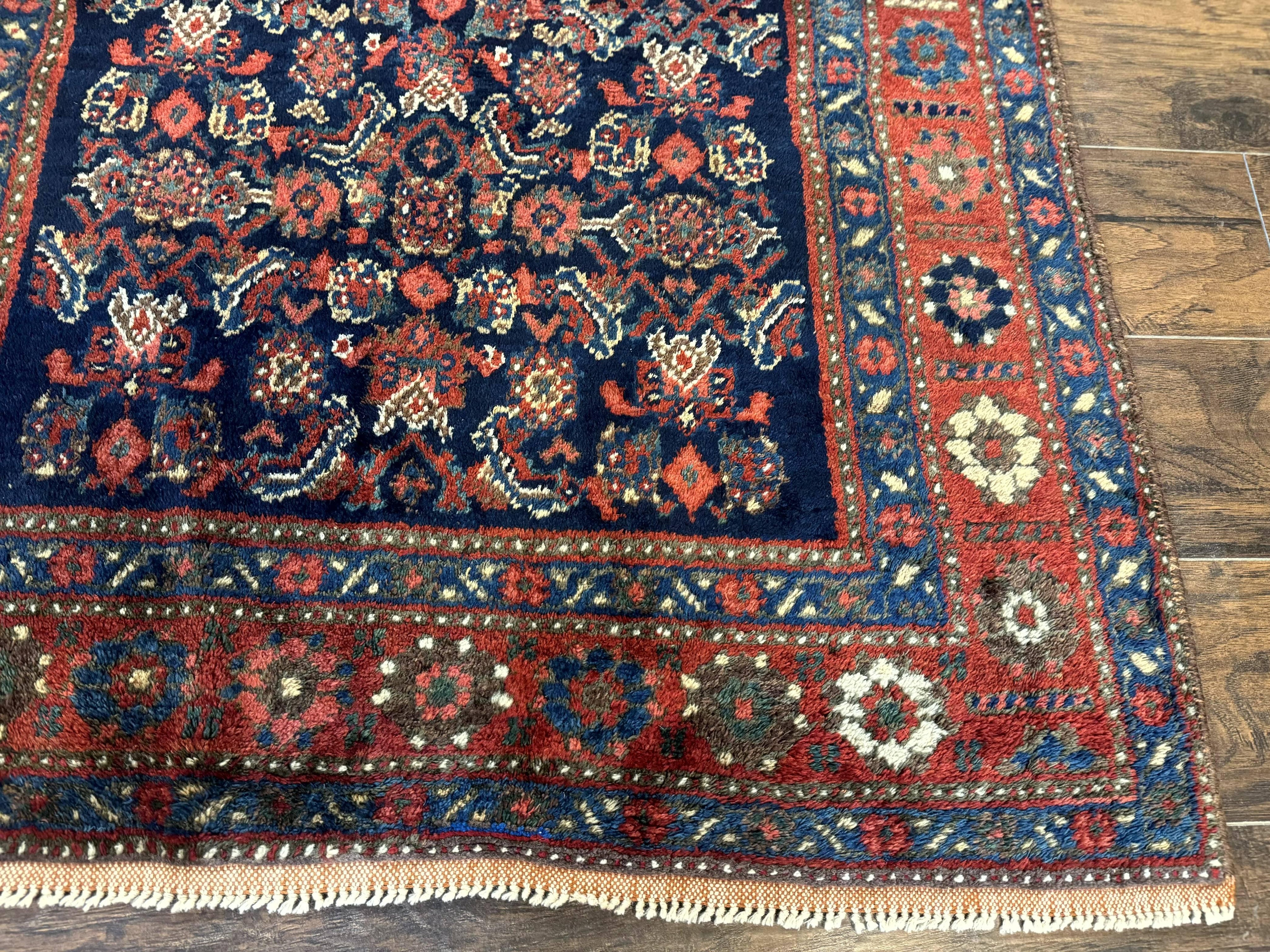 Antique Persian Tribal Rug 4x6, Kurdish Rug