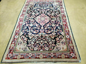4' X 6' Antique Handmade India Floral Oriental Wool Rug Carpet Organic Blue