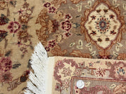 Sino Persian Rug 4x6, Wool and Silk Highlights, Fine 200 KPSI