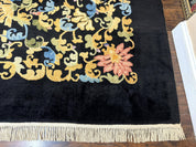 Antique Chinese Peking Rug 12.6 x 14.9, Palace Size Asian Oriental Carpet, Art Deco Rug, Rare