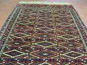4' X 8' Antique Handmade Russian Bokhara Turkoman Yamud Wool Rug Carpet Nice