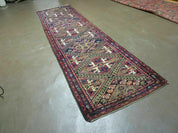 2' 6" X 9' Antique Handmade Turkish Anatolian Wool Runner Rug Nice