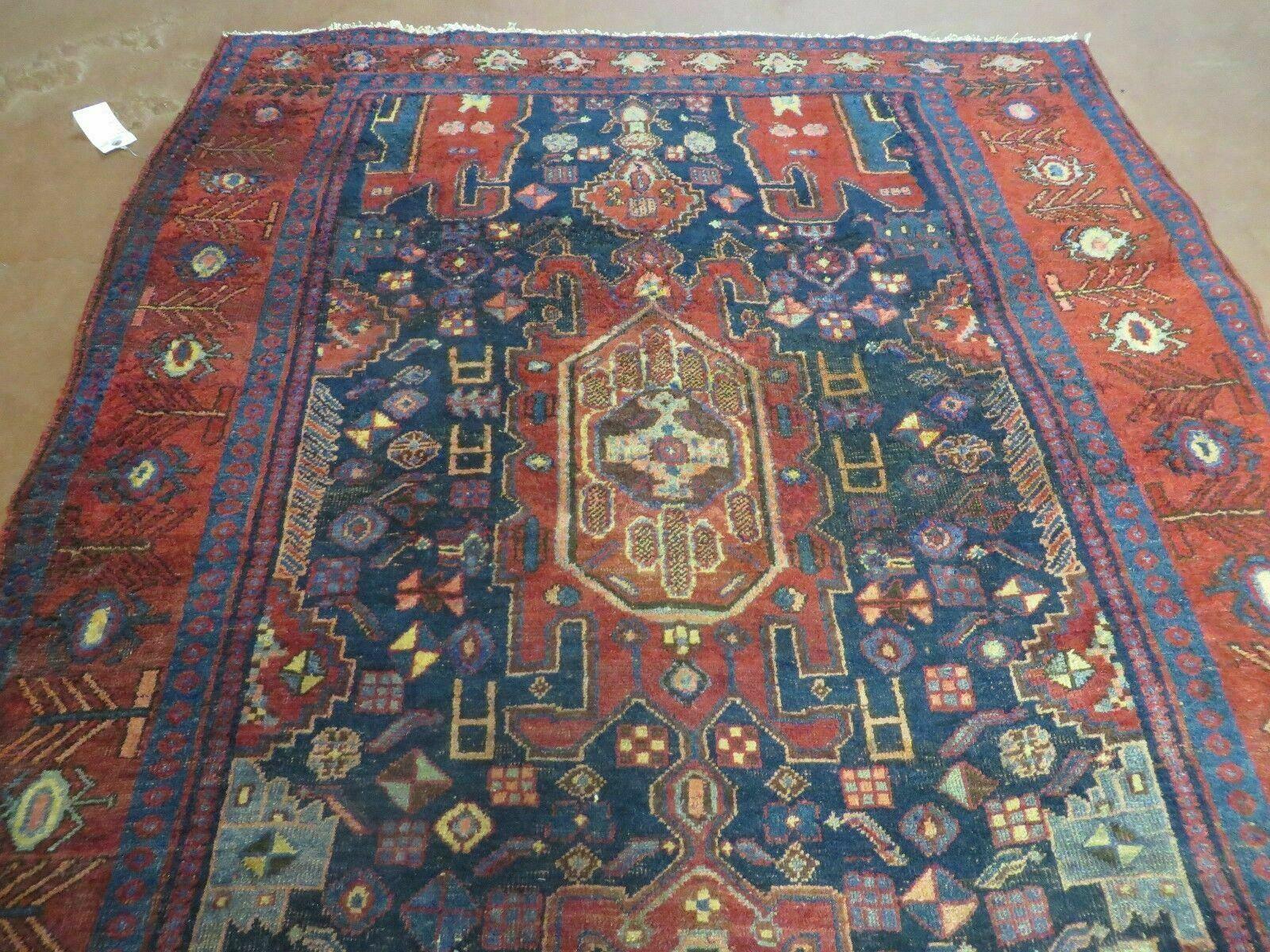 4' X 10' Antique Handmade Turkish Floral Tribal Oriental Wool Rug #627