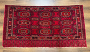 Antique Turkoman Salor Rug, Turkoman Textile, Fine 400 KPSI, Red, Persian Tribal Rug