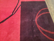 8' X 10' Tibetan Nepal Art Deco Hand Knotted Wool Rug Modern Contemporary Nice