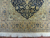 4' X 6' Handmade Ultra Fine India Floral Oriental Wool Silk Rug Hand Knotted