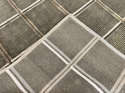 Tibetan Rug 4x6, Green Wool Handmade Area Rug 4 x 6, Panel Design, Modern Contemporary