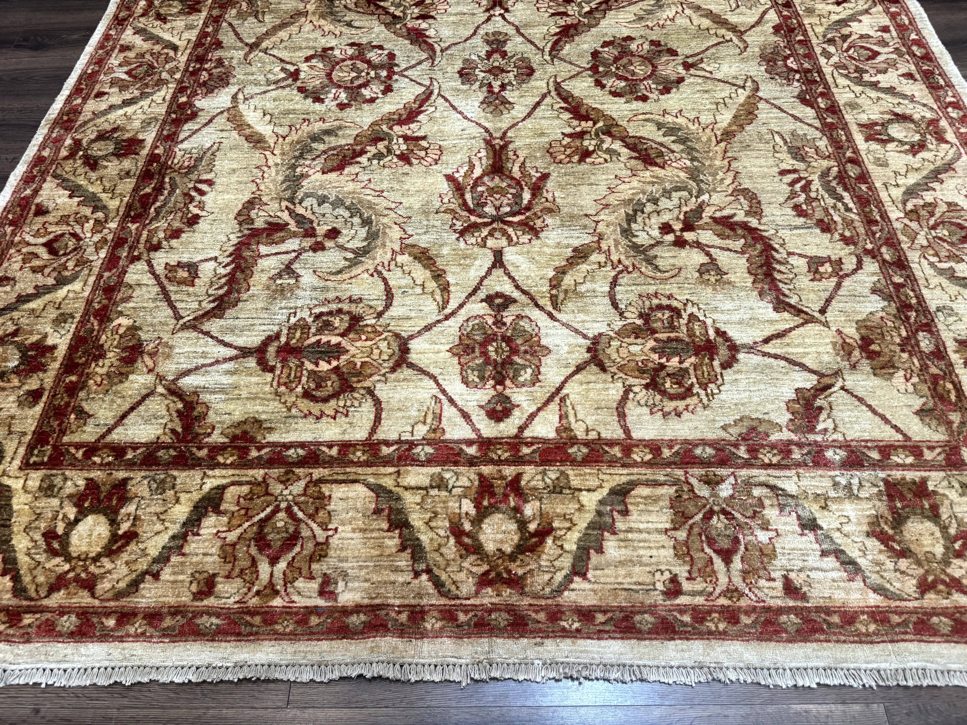 Indian Mahal Rug 7x9, Traditional Wool Carpet