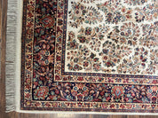 Karastan Rug 8' 8" x 12', Ivory Sarouk #760, Original Karastan Carpet 700 Series, Wool Karastan Area Rug, USA Made, Large Karastan w/ Label