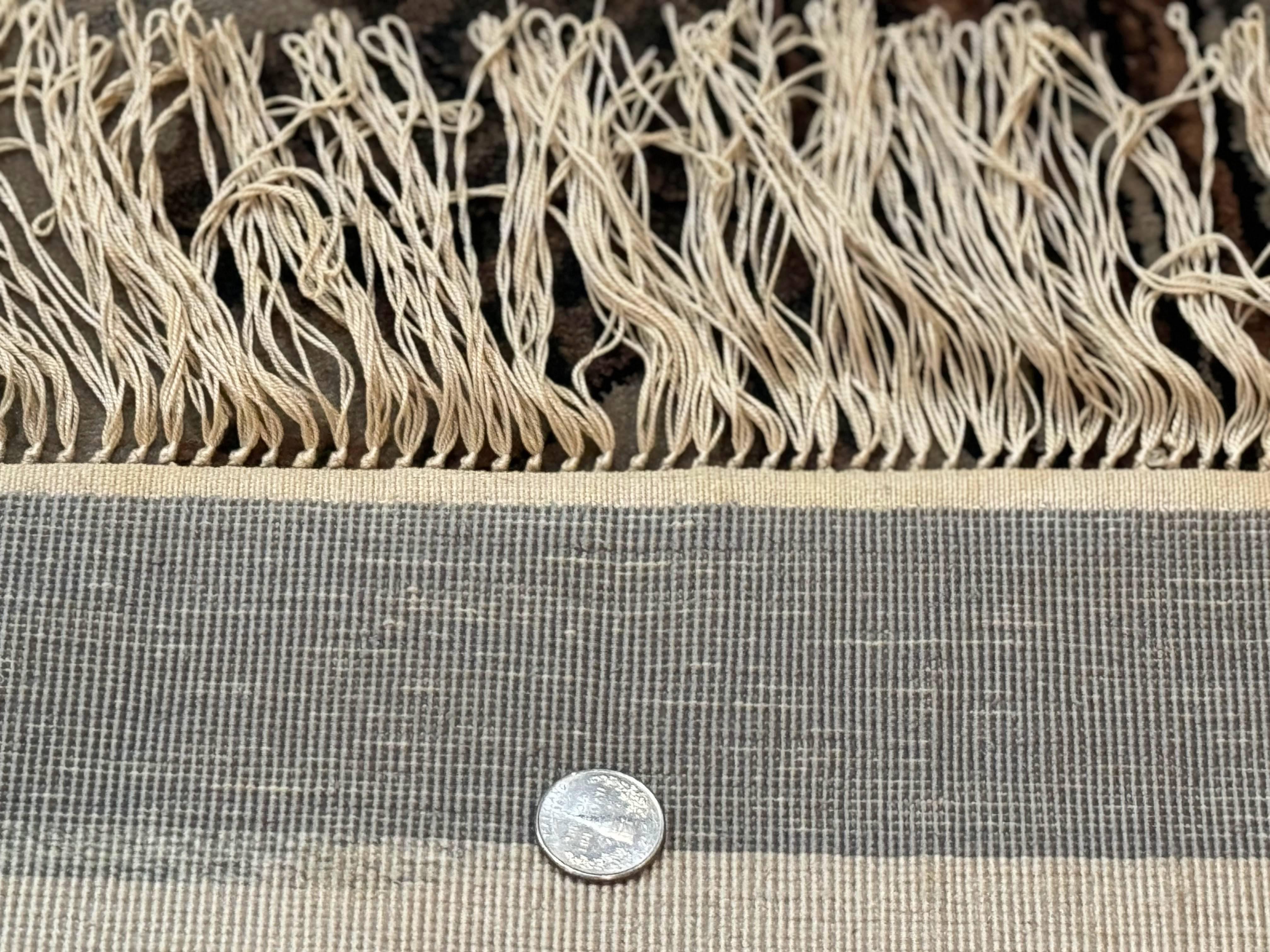 Chinese Silk Wall Hanging 3x5, Handmade, River and Boat Scene, Rug Tapestry