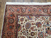 6x9 Top Quality Handmade Wool Area Rug Floral Allover Carpet Veg Dyes Beige