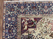 Rare Antique Indian Agra Rug, Early 20th Century Indian Carpet, Animal and Angel Motifs, Hunting Scene, Collectible Oriental Carpet, Wow