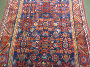 3' 6" X 10' 4" Antique Handmade India Floral Oriental Wool Runner Rug # 128