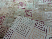 8' X 11' Modern Tibetan Nepal Art Deco Chinese Handmade Wool Silk Rug Abstract