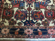5.5' X 10.5' Antique Handmade Indian Floral Oriental Wool Rug Tribal Veg Dye Nice