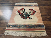 Turkish Kilim Rug 2.5 x 4.7, Flatweave Bohemian Blanket Rug, Wall Hanging Tapestry Rug