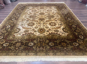 Indo Persian Mahal Rug 8x10, Floral Traditional Wool Oriental Carpet