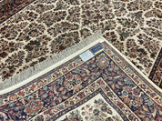 Karastan Rug 8' 8" x 12', Ivory Sarouk #760, Original Karastan Carpet 700 Series, Wool Karastan Area Rug, USA Made, Large Karastan w/ Label