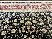 Black Pak Persian Rug 8x10, Floral Allover