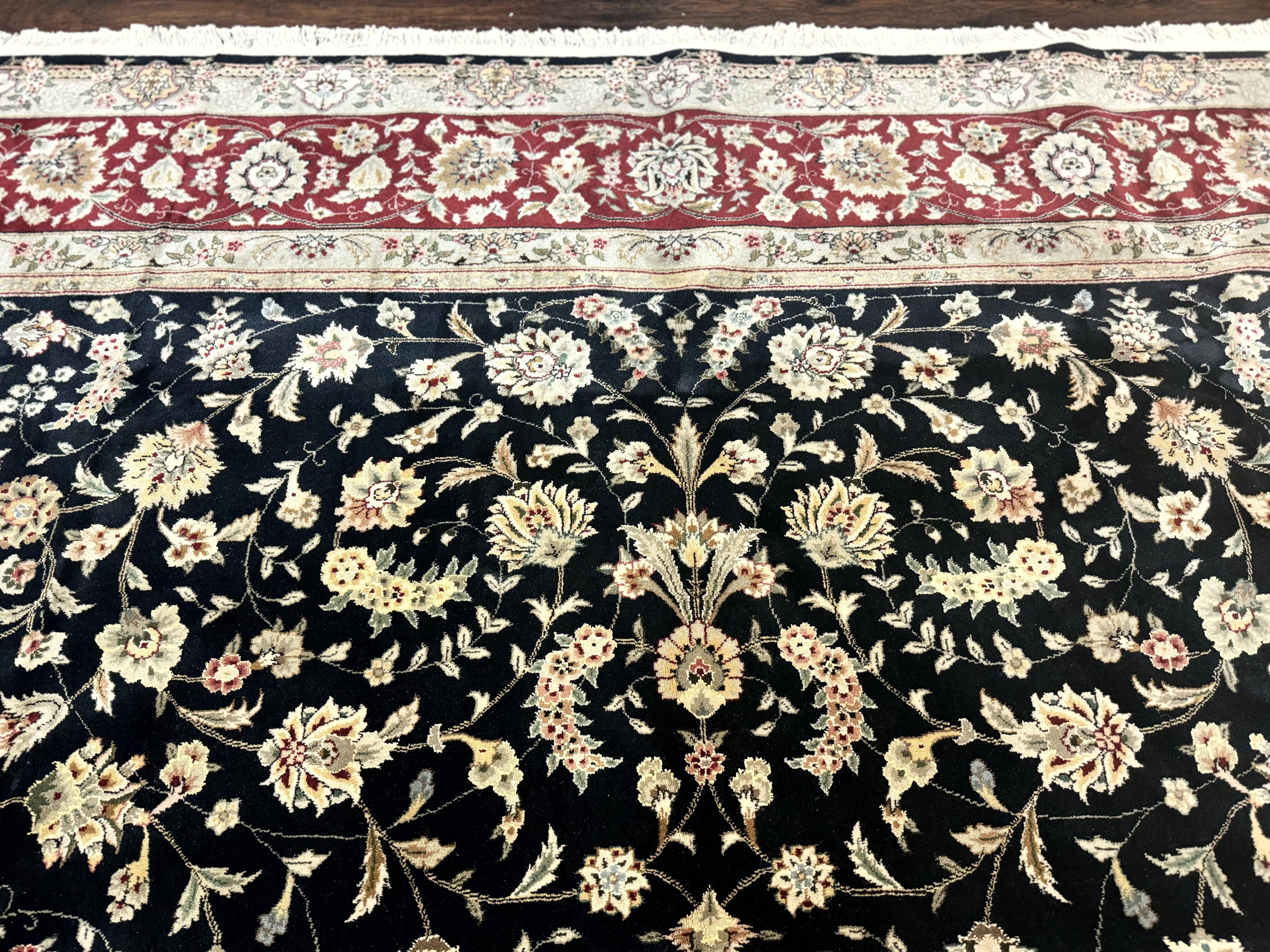 Black Pak Persian Rug 8x10, Floral Allover