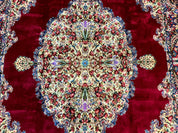 Karastan Rug 8.8 x 12 - Red Floral Kirman - Wool Pile Carpet