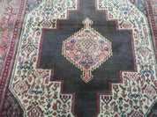 4' X 5' Antique Handmade India Floral Oriental Wool Rug Brown Vegetable Dyes