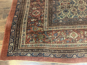 Antique Persian Bidjar Rug 8x15 – Navy Blue, Herati Pattern, Early 20th Century