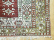 4' X 8' Antique Handmade Turkish Melas Oushak Wool Rug