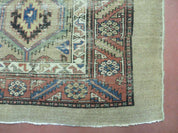3'4" X 12' Antique Hand Made Turkish Wool Rug Runner Carpet Camel Hair Nice
