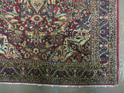3' 5" X 5' Antique Handmade Indian Agra Fine Weave Wool Rug Organic dye Nice
