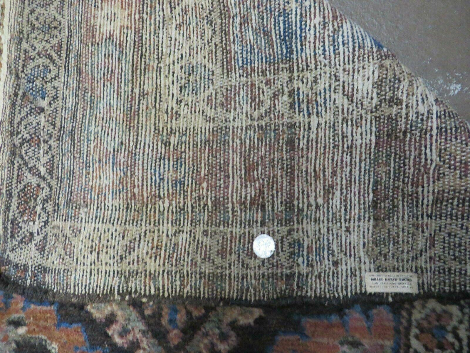 3' X 6' Antique Handmade India Floral Oriental Wool Rug Veg Dyes Nice