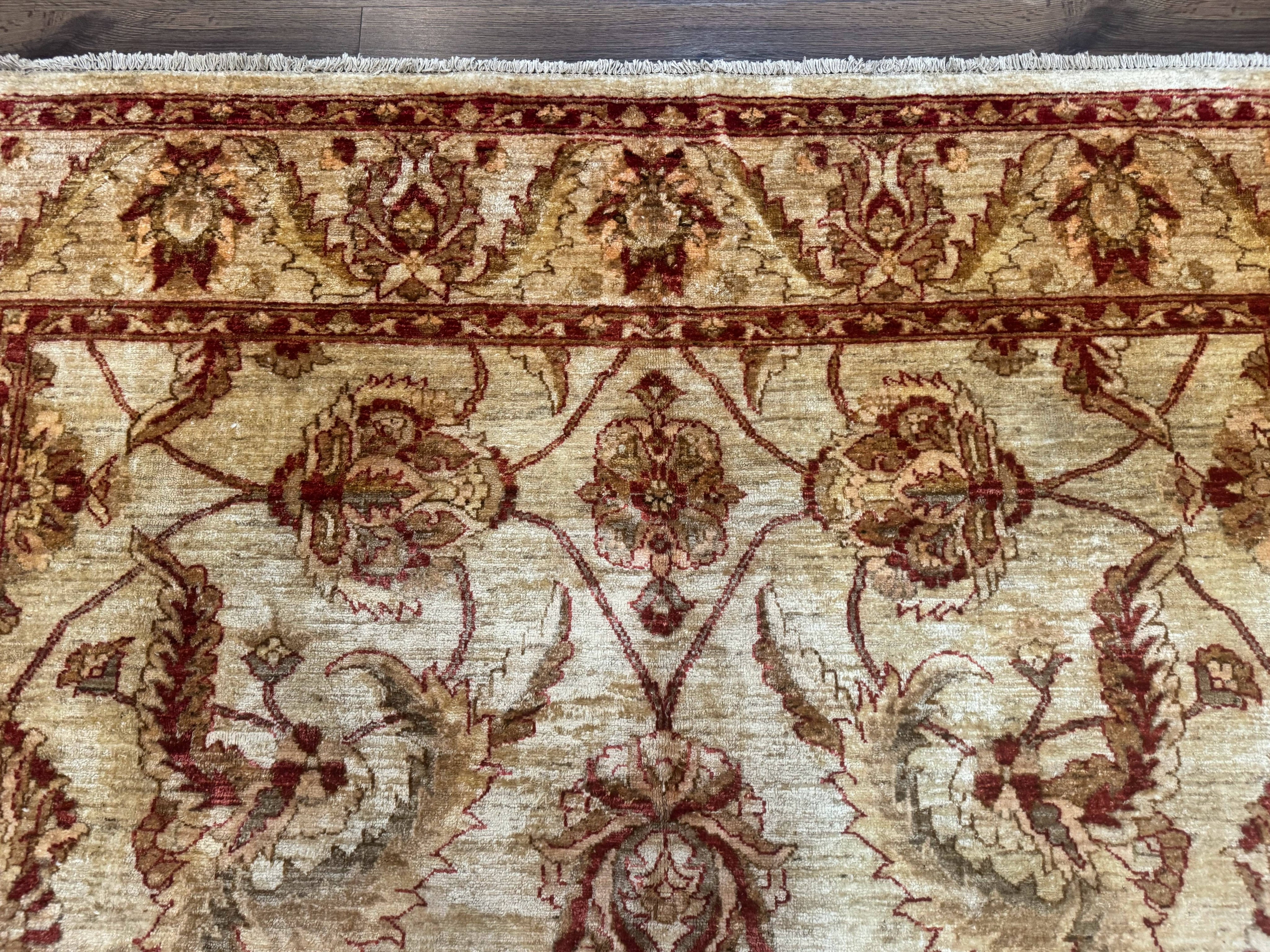 Indian Mahal Rug 7x9, Traditional Wool Carpet