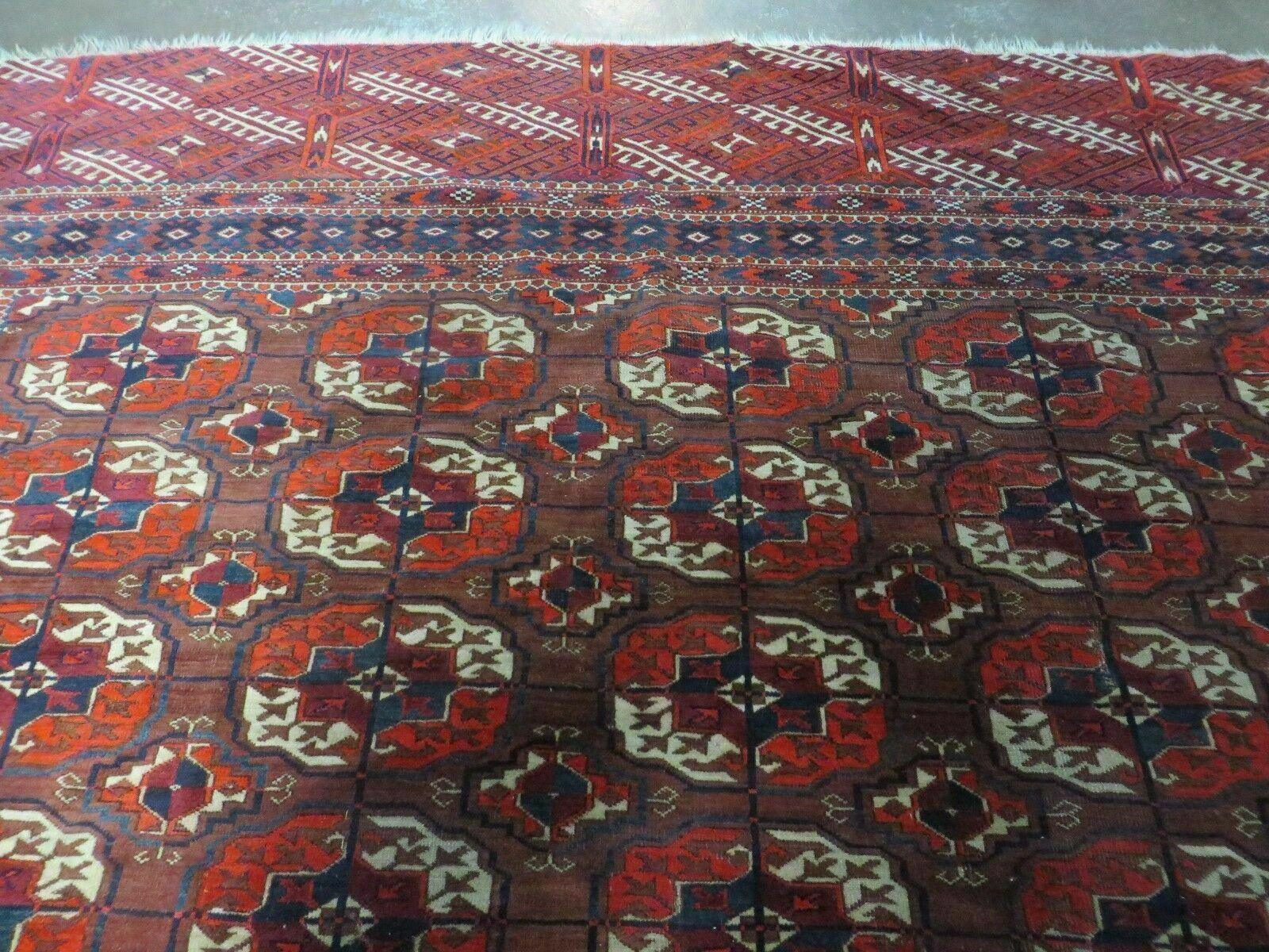 6' X 10' Antique Handmade Bokhara Turkoman Yamud Wool Rug Carpet NICE # 61